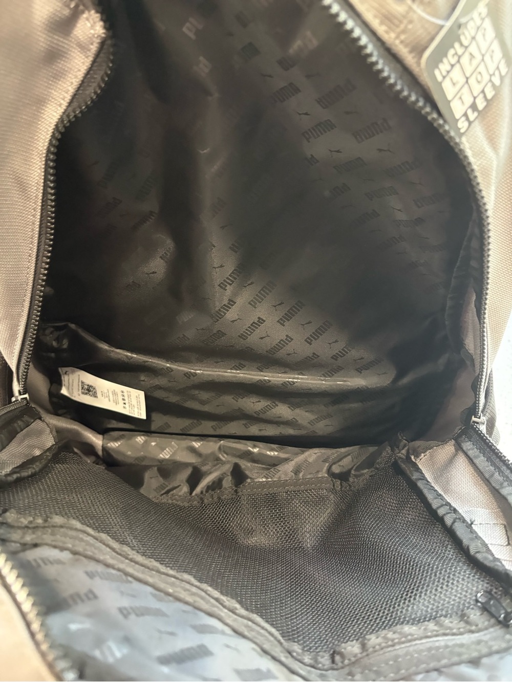 NWT Puma Coated Range Backpack Gray and Black Men's Backpack - Picture 7 of 14
